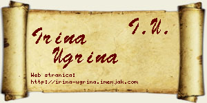 Irina Ugrina vizit kartica